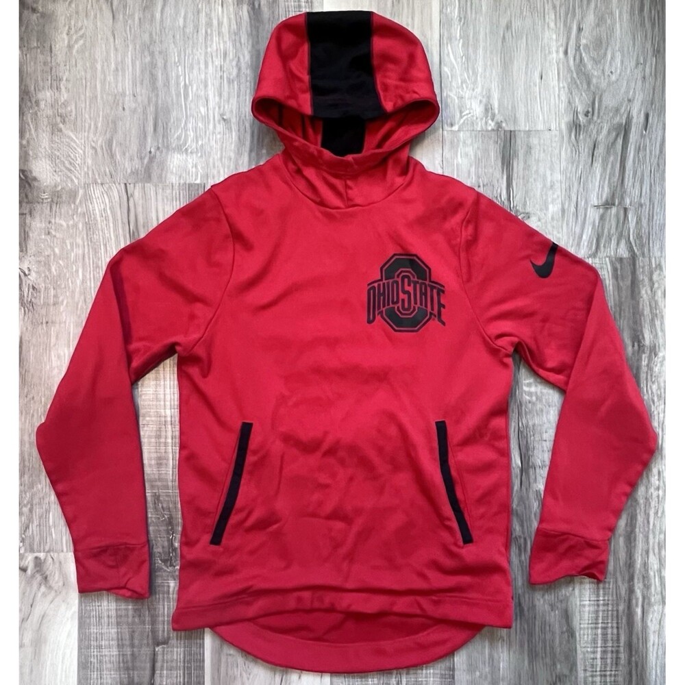 Nike DriFit Mens Sz Small Ohio State Buckeyes 2 Hit Performance Pullover Hoodie
